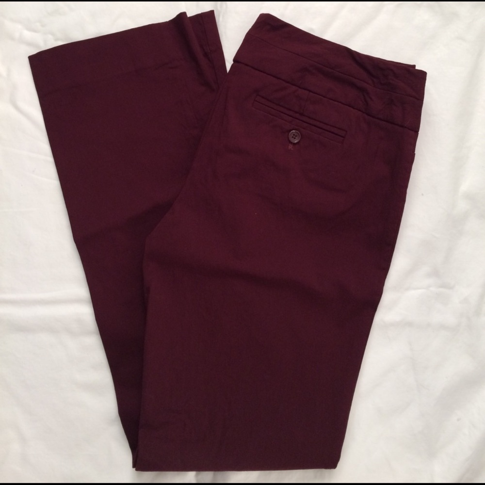 The Limited Burgundy Boot Cut Pants